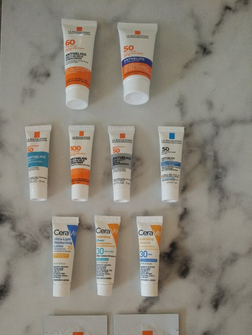 La Roche-Posay SPF / CeraVe SPF Sunscreen Mini Trial Sampler - 10 formulas - New